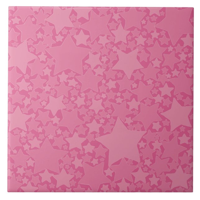 Stars, Stars, Stars - Pink Tile (Front)