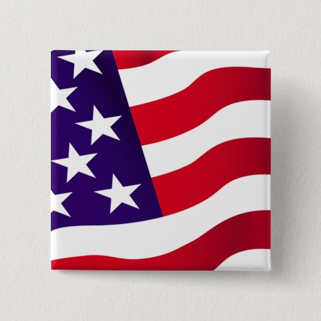 Stars & Stripes 15 Cm Square Badge (Front)