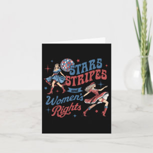 Stars Stripes & Equal Rights 4th Of July Retro Card