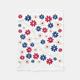 Stars Stripes And Equal Rights 4th Of July Daisy F Fleece Blanket