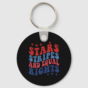 Stars Stripes And Equal Rights 4th Of July Patriot Key Ring