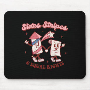 Stars Stripes And Equal Rights 4th Of July Retro G Mouse Pad