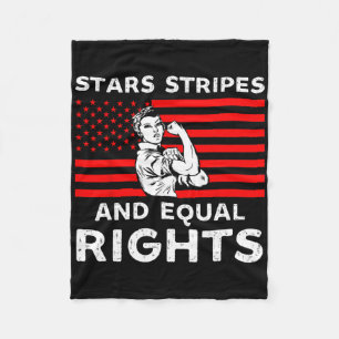 Stars Stripes And Equal Rights 4th Of July Womens Fleece Blanket