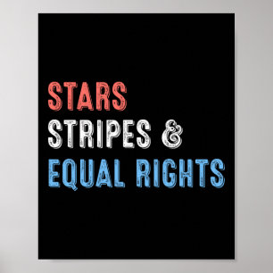 Stars Stripes And Equal Rights 4th Of July Women's Poster