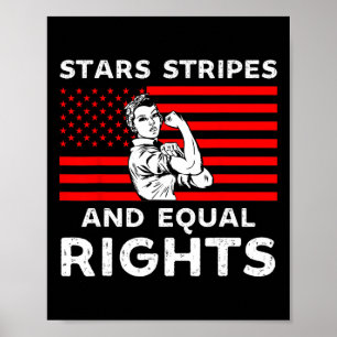 Stars Stripes And Equal Rights 4th Of July Womens Poster