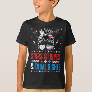 Stars Stripes And Equal Rights 4th Of July Womens  T-Shirt