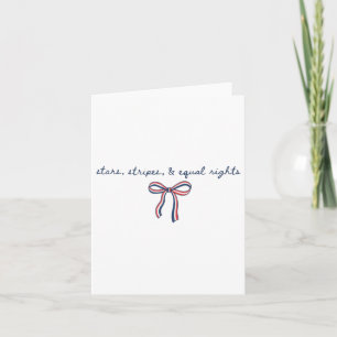 Stars Stripes And Equal Rights Bow Coquette Womens Card