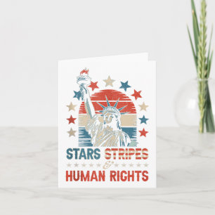 Stars Stripes And Human Rights Funny 4th Of July P Card