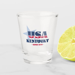 Stars, Stripes, and Kentucky 1792 Shot glass