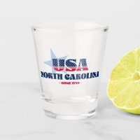 Stars, Stripes, and North Carolina 1789 Shot glass