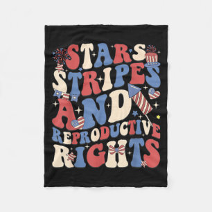Stars Stripes and Reproductive Rights Independence Fleece Blanket
