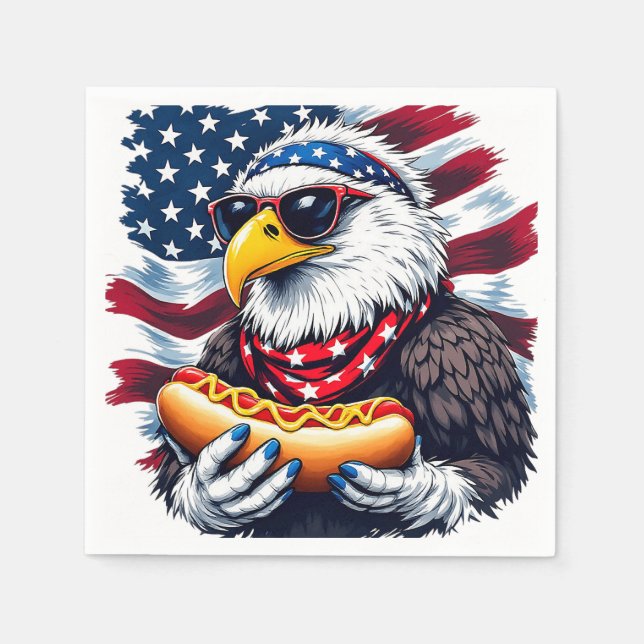 Stars, Stripes, and Sizzling Bites Napkin (Front)
