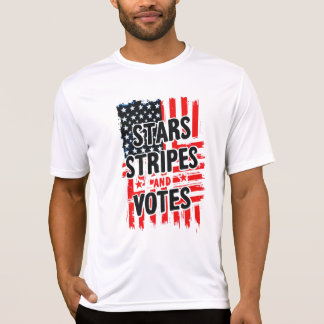 Stars, Stripes, and Votes with american flag T-Shirt