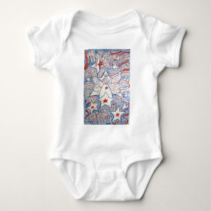 Stars & Stripes Angel Baby Bodysuit