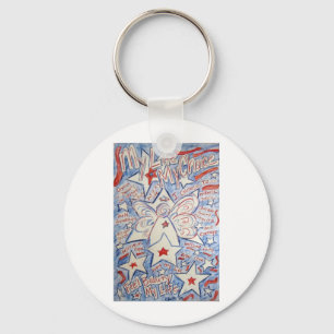 Stars & Stripes Angel Key Ring