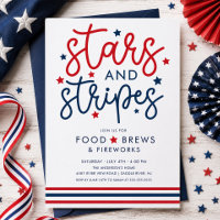 Stars & Stripes BBQ Invitation
