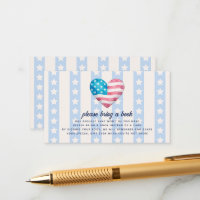Stars & Stripes Book Request Boy Baby Shower