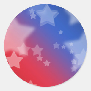 stars & stripes classic round sticker