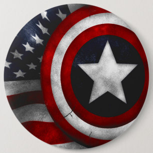 Stars & Stripes/Colossal, 6 Inch Round Button