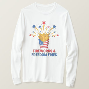 Stars, Stripes & Crispy Nights Funny 4th of July  T-Shirt