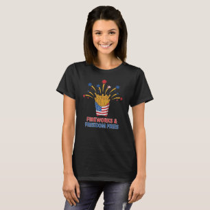 Stars, Stripes & Crispy Nights Funny 4th of July T-Shirt