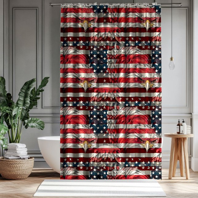 Stars & Stripes Curtain Eagle Pride for Bathroom (Stars & Stripes Curtain Eagle Pride for Bathroom)