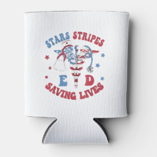 Stars Stripes E D Saving Lives Can Cooler