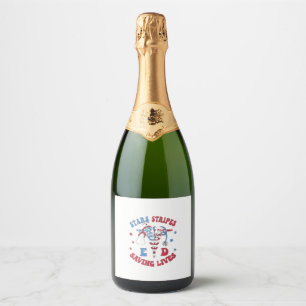 Stars Stripes E D Saving Lives Sparkling Wine Label