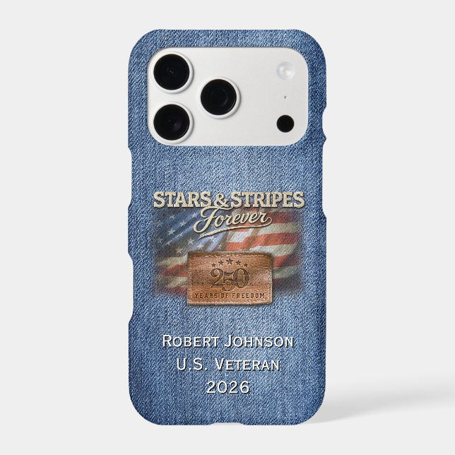 Stars & Stripes Forever - Personalised Phone Case (Back)