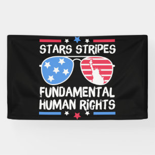 Stars Stripes Fundamental Human Rights Banner