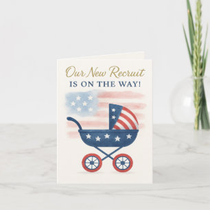Stars & Stripes Military Baby Shower Invitation