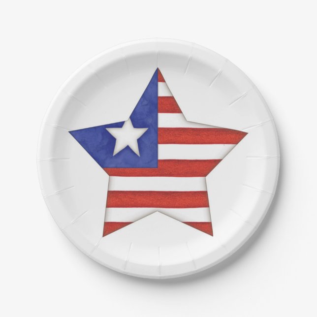 Stars & Stripes Paper Plate (Front)