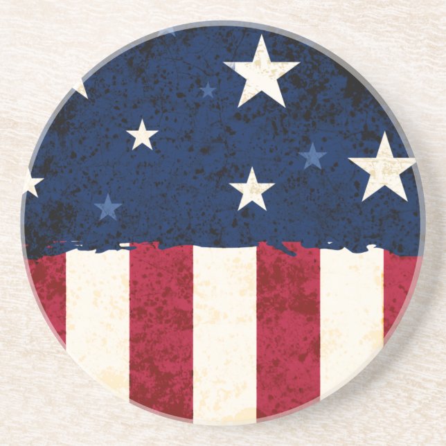 Stars & Stripes Patriotic Coaster (Front)