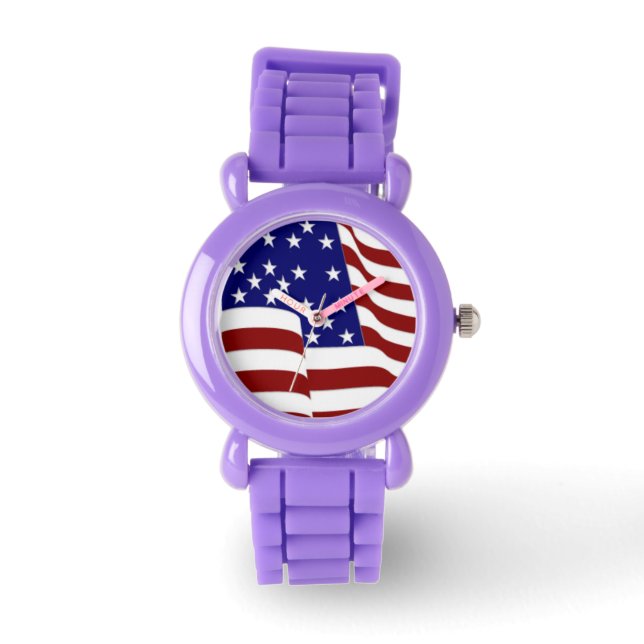Stars & Stripes Patriotic Flag Watch (Front)