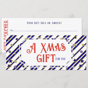 Stars & Stripes PATTERN gold blue - Voucher