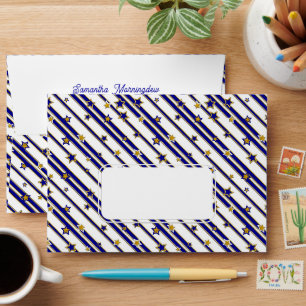 Stars & Stripes PATTERN gold red or blue Envelope