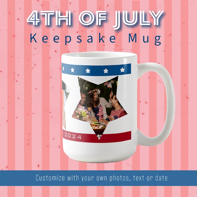 Stars Stripes Photo 4th of July Mug (Creator Uploaded)
