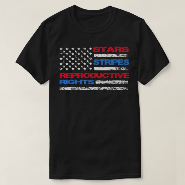 Stars Stripes & Reproductive Rights 4th Of July Eq T-Shirt (Design Front)