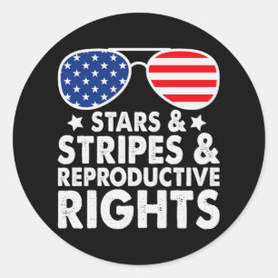Stars Stripes Reproductive Rights Classic Round Sticker