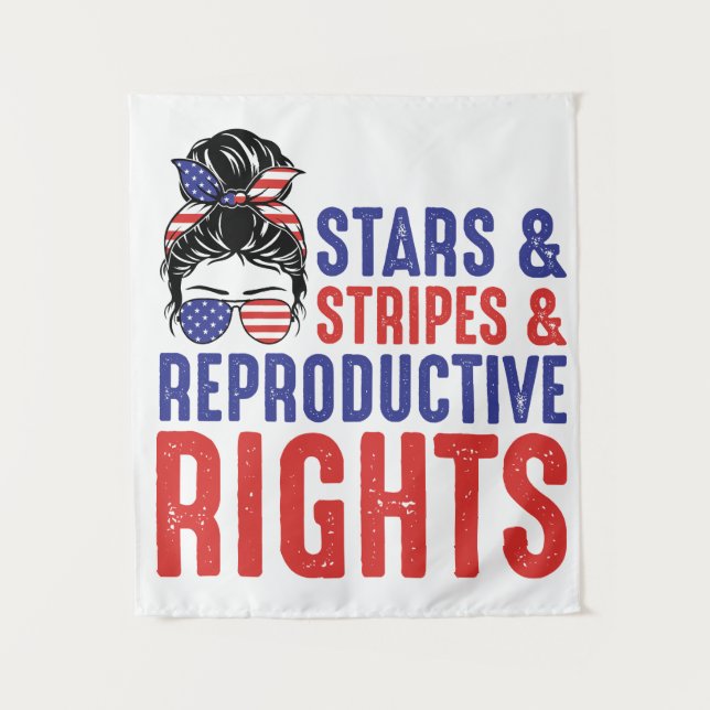 Stars Stripes Reproductive Rights Tapestry (Front)