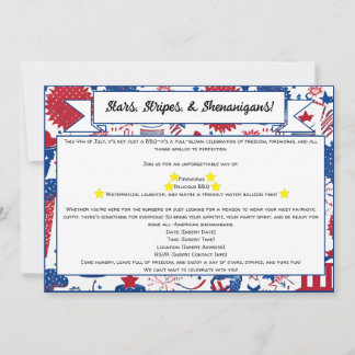 Stars, Stripes, & Shenanigans Invitation