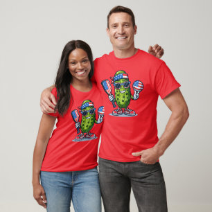 Stars, Stripes & Side Spin – The Patriotic Pickle T-Shirt