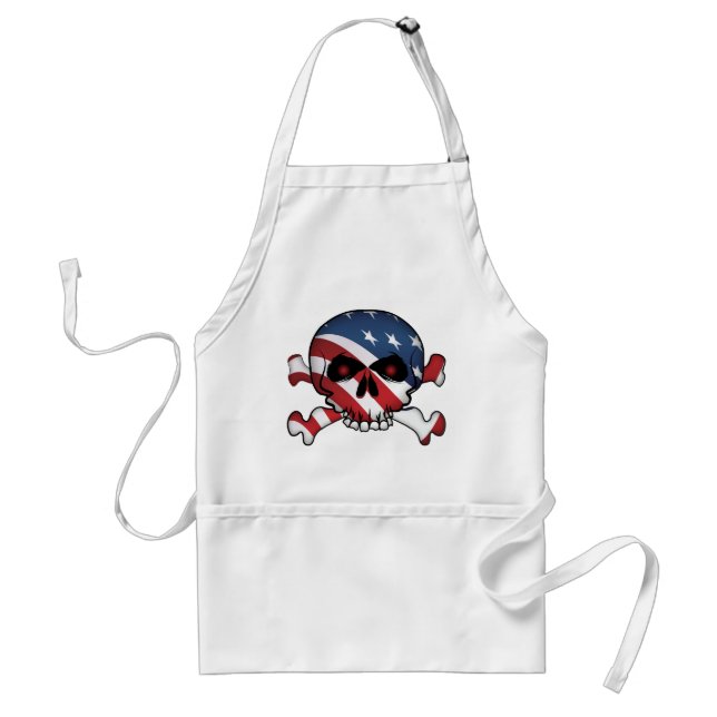 Stars & Stripes Skull Standard Apron (Front)