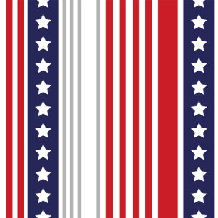 Stars & Stripes Splendour: Red, White, Blue Beach Towel