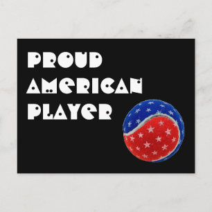 Stars & Stripes Tennis Ball -Proud American Player Postcard