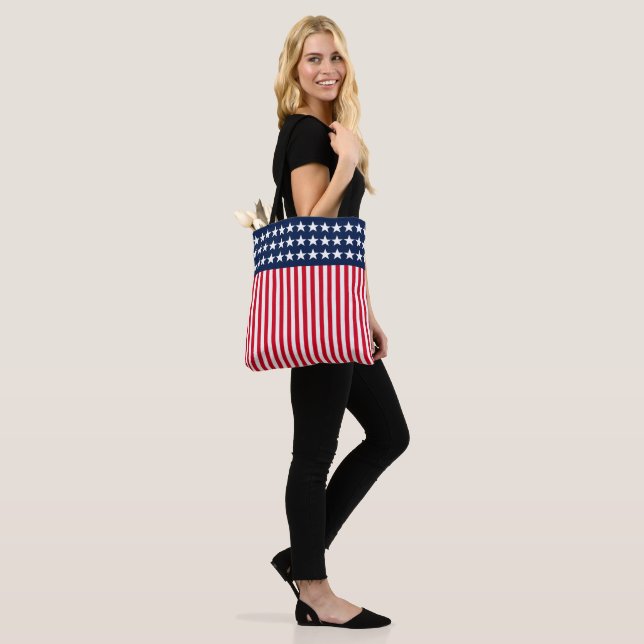 Stars & Stripes Tote Bag (On Model)