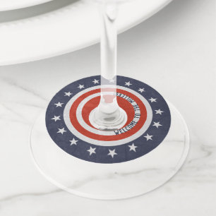 Stars & Stripes with (or without) your Name Wine Glass Tag