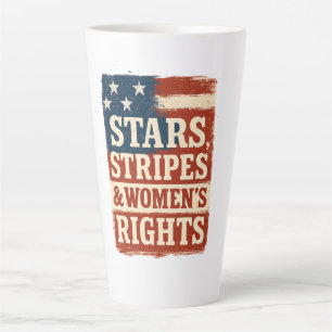 Stars, Stripes & Women’s Rights Distressed Flag Latte Mug