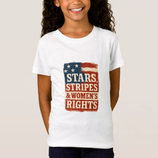 Stars, Stripes & Women’s Rights Distressed Flag T-Shirt