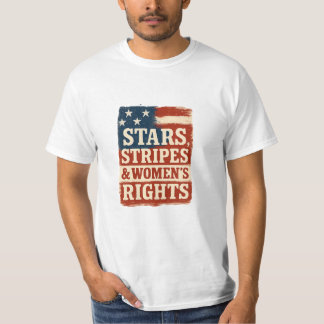 Stars, Stripes & Women’s Rights Distressed Flag T-Shirt